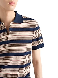 Striped Cotton Polo Shirt