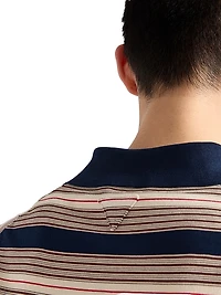 Striped Cotton Polo Shirt
