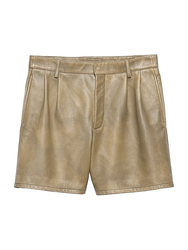 Nappa Leather Bermuda Shorts