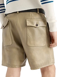 Nappa Leather Bermuda Shorts