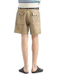 Nappa Leather Bermuda Shorts