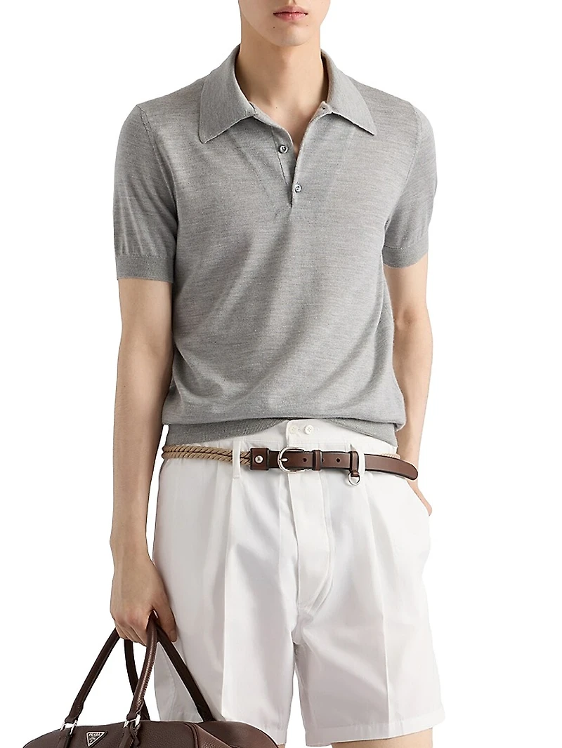 Cashmere and Silk Polo Shirt