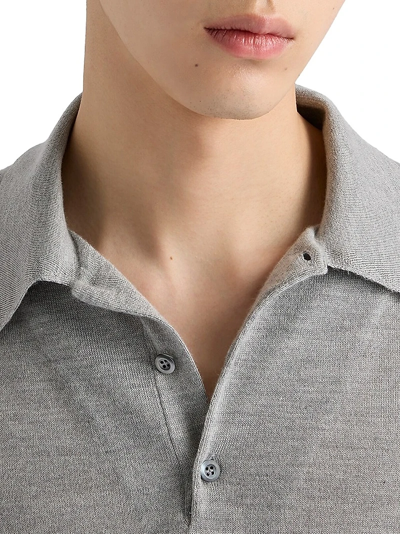 Cashmere and Silk Polo Shirt