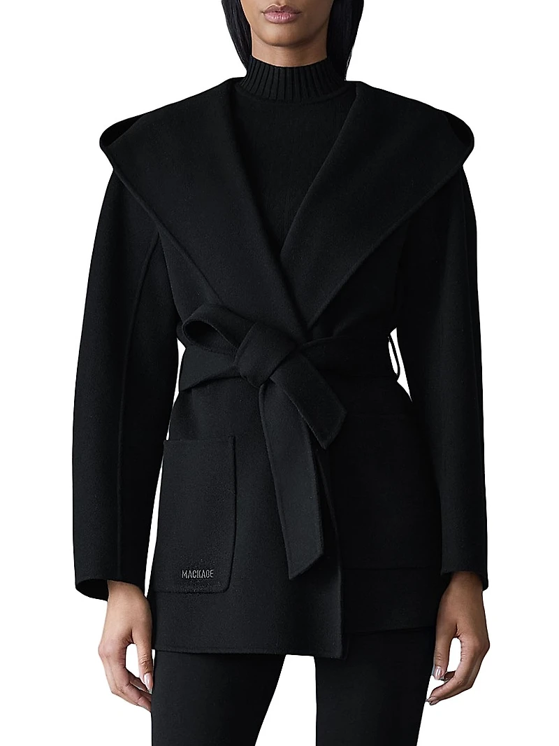 Paya Double-Face Wool Bathrobe Wrap Coat
