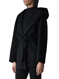 Paya Double-Face Wool Bathrobe Wrap Coat