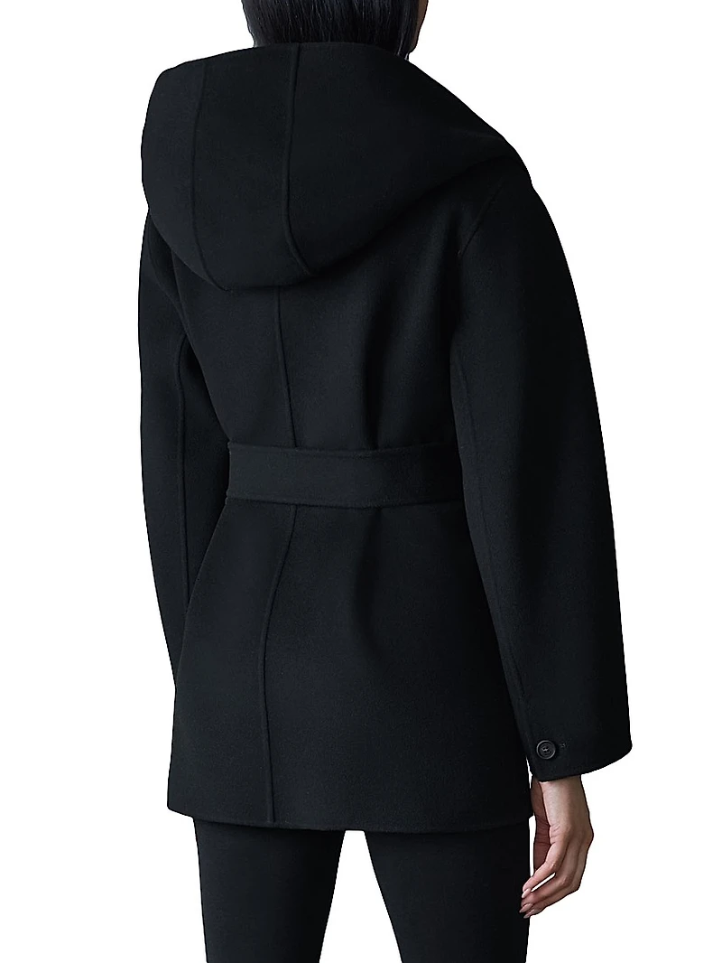 Paya Double-Face Wool Bathrobe Wrap Coat