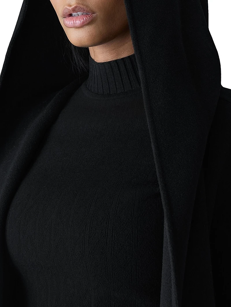 Paya Double-Face Wool Bathrobe Wrap Coat