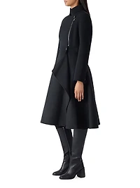 Annia Wool Flared Wrap Coat