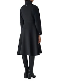 Annia Wool Flared Wrap Coat