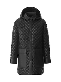 Litzy Quilted Leather Coat