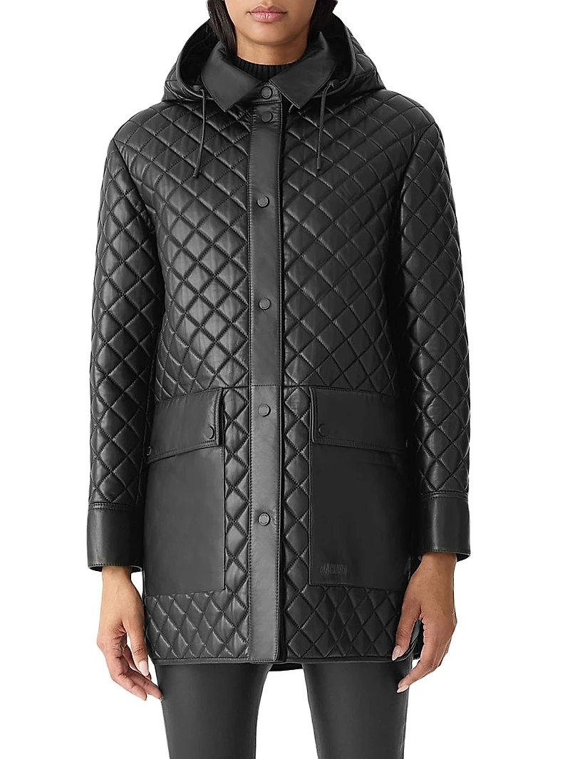 Litzy Quilted Leather Coat