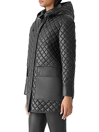 Litzy Quilted Leather Coat