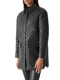 Litzy Quilted Leather Coat