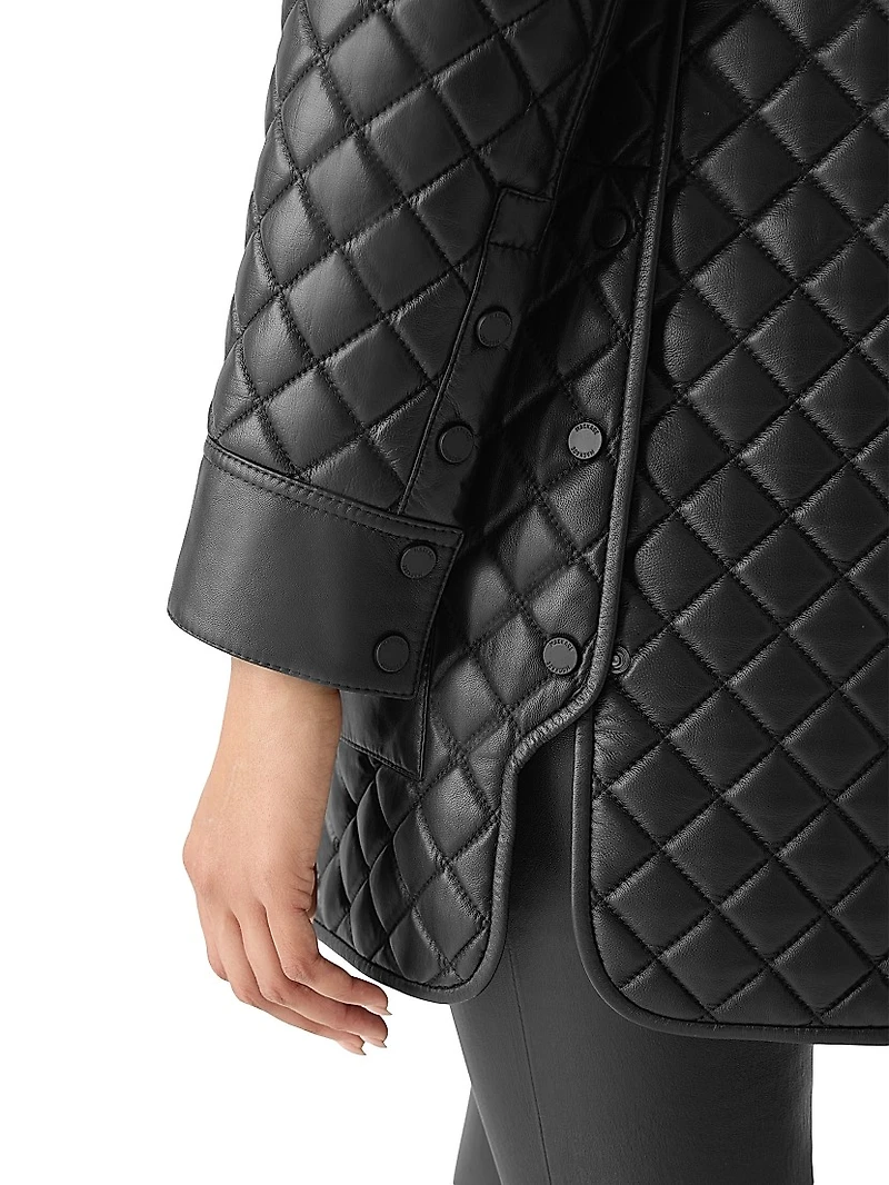 Litzy Quilted Leather Coat
