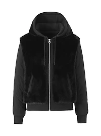 Gwendal Quilted Faux-Fur Reversible Hoodie