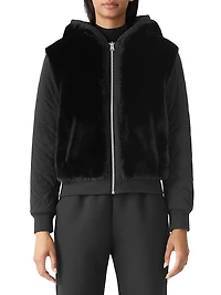 Gwendal Quilted Faux-Fur Reversible Hoodie