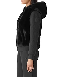 Gwendal Quilted Faux-Fur Reversible Hoodie