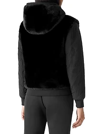 Gwendal Quilted Faux-Fur Reversible Hoodie