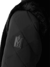 Gwendal Quilted Faux-Fur Reversible Hoodie