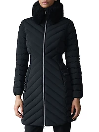 Lyris Shearling-Trim Down Coat