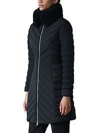 Lyris Shearling-Trim Down Coat