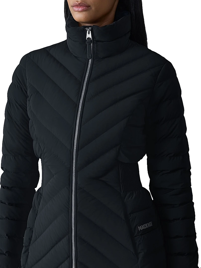 Lyris Shearling-Trim Down Coat