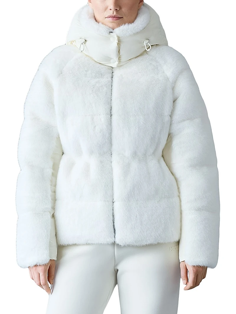 Cassidy Mixed-Media Down Jacket