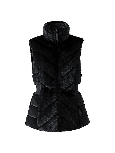 Twiggy Faux-Fur Down Vest