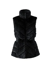 Twiggy Faux-Fur Down Vest