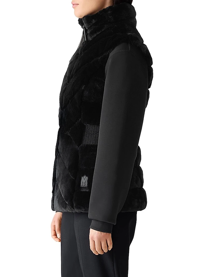 Twiggy Faux-Fur Down Vest