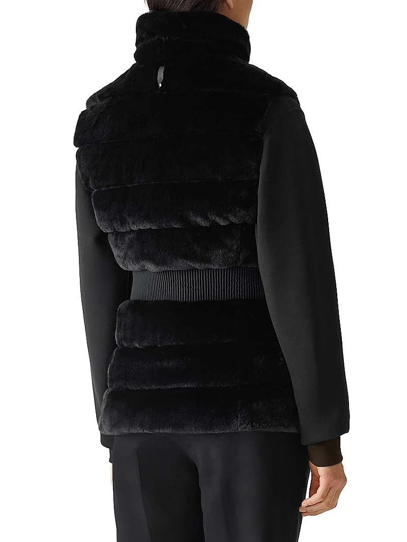 Twiggy Faux-Fur Down Vest