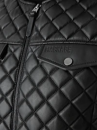 Lena Quilted Leather Crop Jacket