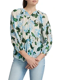 Teagan Floral Dolman-Sleeve Blouse