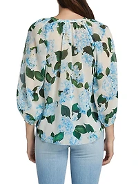 Teagan Floral Dolman-Sleeve Blouse