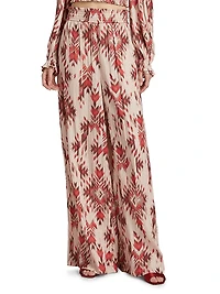 Lyra Printed Smocked Pants