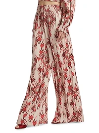 Lyra Printed Smocked Pants