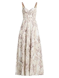 Sutton Snakeskin-Print Maxi Dress