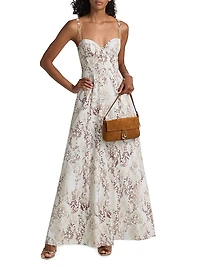 Sutton Snakeskin-Print Maxi Dress