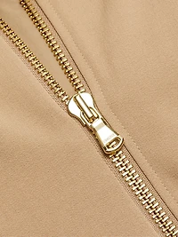 Jettie Leather-Trim Minidress