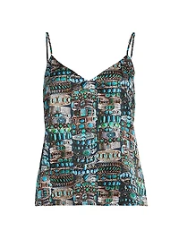 Jane Printed Silk Camisole