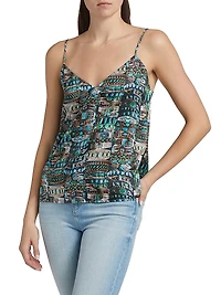 Jane Printed Silk Camisole
