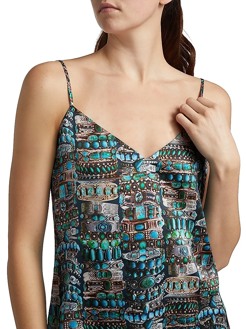 Jane Printed Silk Camisole