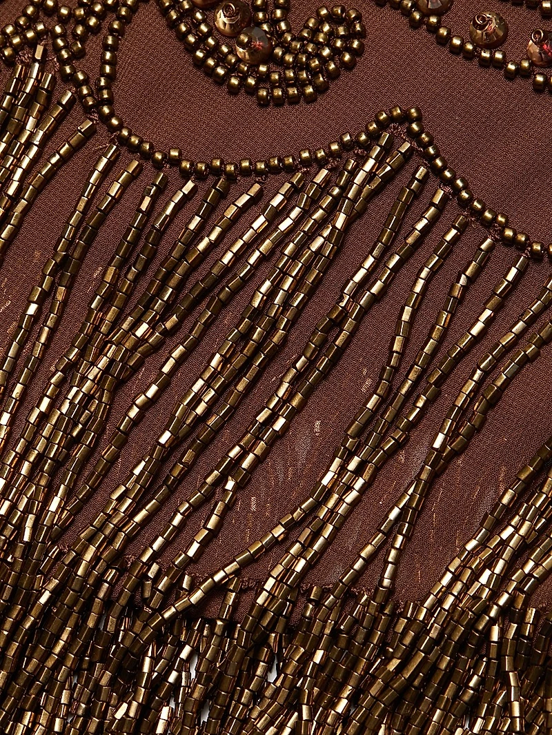 Eulla Embellished Fringe-Trim Miniskirt