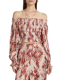 Graciela Smocked Off-The-Shoulder Top