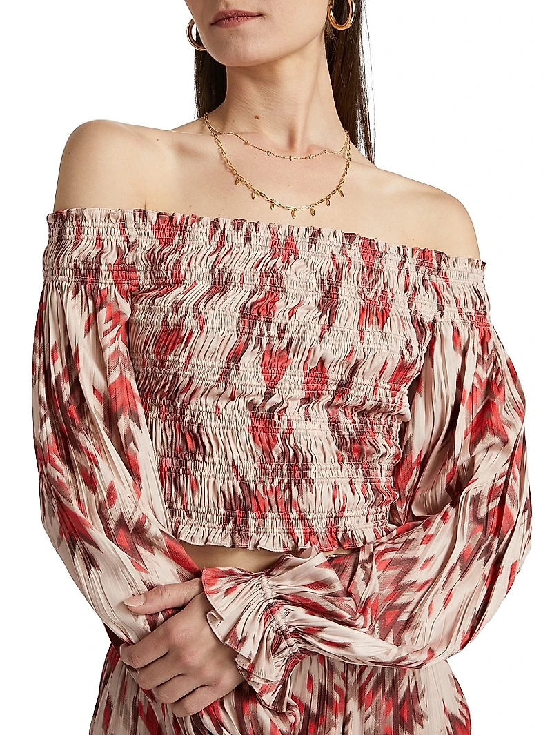 Graciela Smocked Off-The-Shoulder Top
