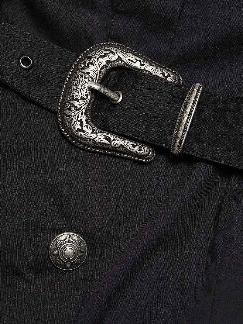 Tazia Belted A-Line Midi-Dress