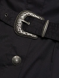 Tazia Belted A-Line Midi-Dress