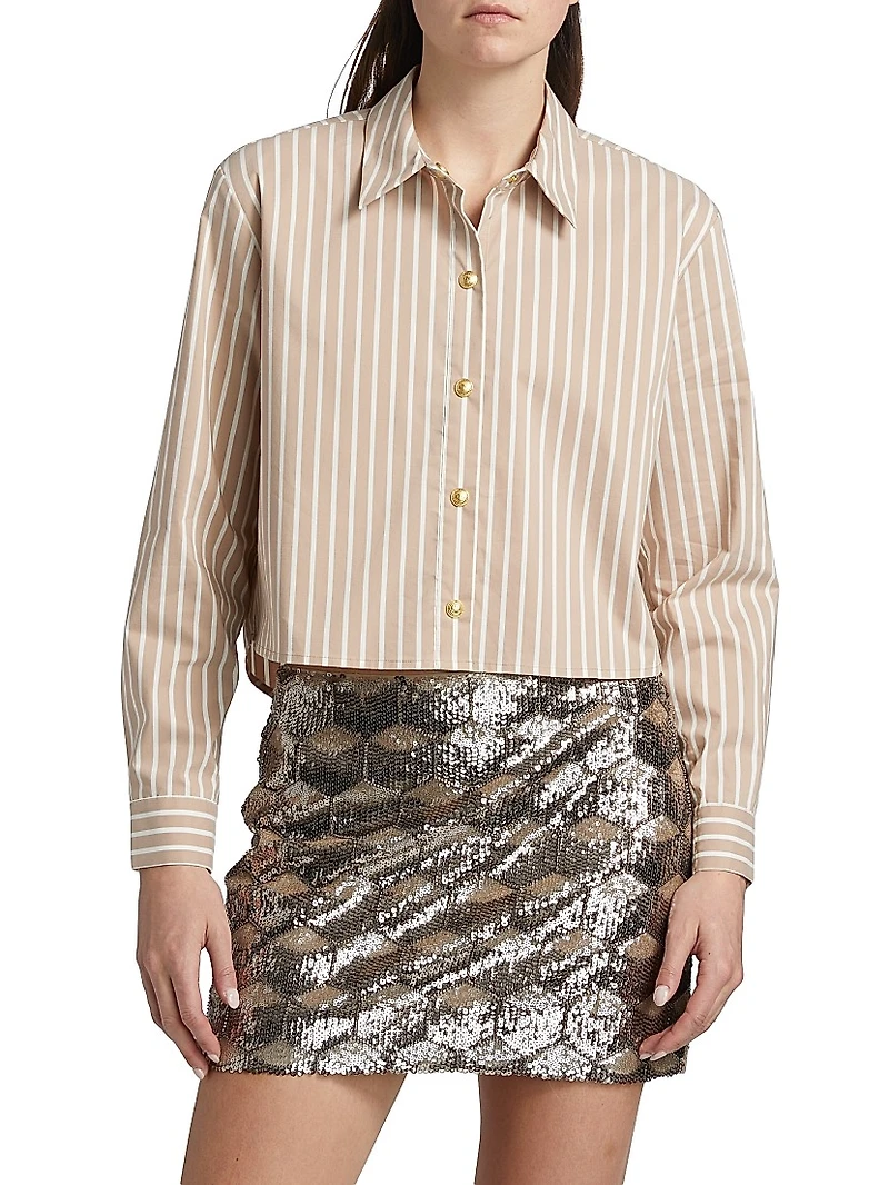Cosette Crop Hi-Low Shirt