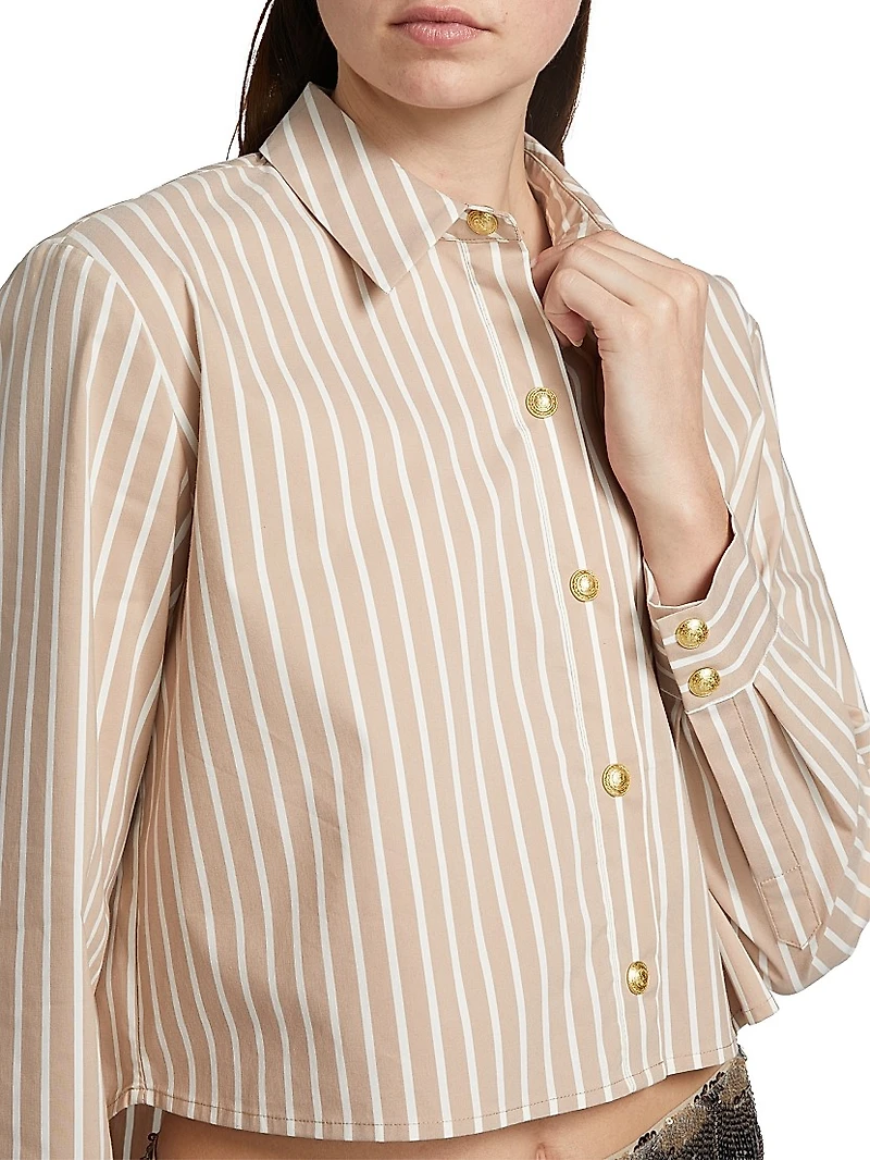 Cosette Crop Hi-Low Shirt