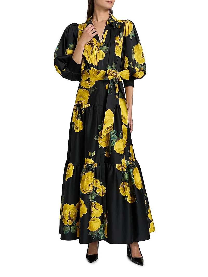 Cora Volume Tiered Shirtdress